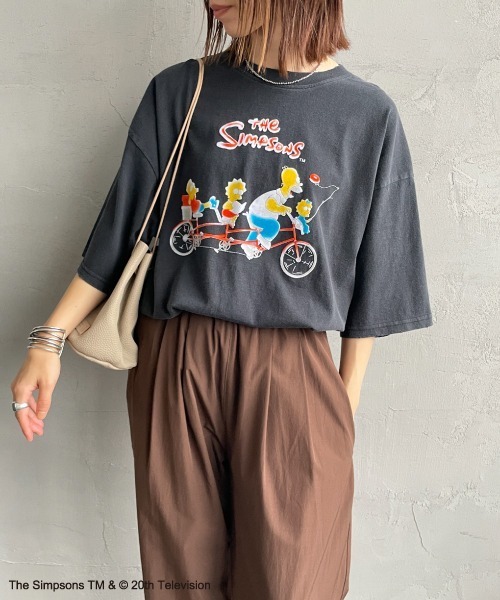 JEANS FACTORY Clothes（ジーンズファクトリークローズ）の「[JEANS FACTORY CLOTHES/ジーンズファクトリークローズ] SIMPSONS / ダメージ キャラクターTシャツ（Tシャツ/カットソー・レディース・ブラック・S/M/L）」の22枚目の写真