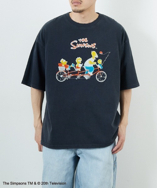 tシャツ 「JEANS FACTORY CLOTHES/ジーンズファクトリークローズ」 SIMPSONS / ダメージ キャラクターTシャツ レディー JEANS FACTORY Clothes tシャツ 「JEANS CLOTHES/ジーンズ