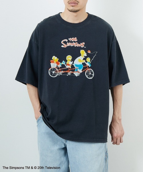 tシャツ 「JEANS FACTORY CLOTHES/ジーンズファクトリークローズ」 SIMPSONS / ダメージ キャラクターTシャツ レディー JEANS FACTORY Clothes tシャツ 「JEANS CLOTHES/ジーンズ