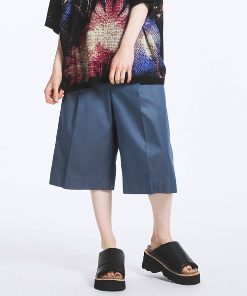 パンツ Suvin Cotton Gabardine Prime-Wide Shorts 120/2/2 Suvin Cotton Gabardine Prime-Wide Shorts