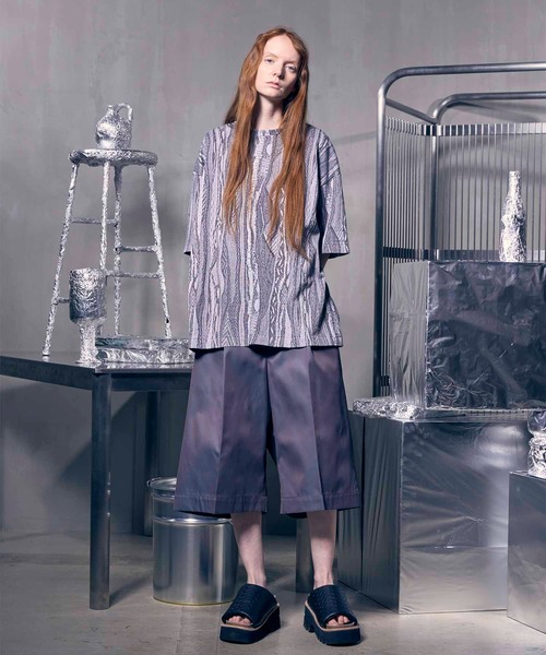 MAISON SPECIAL(メゾンスペシャル)の「《UNISEX》120/2/2 Suvin Cotton Gabardine Prime-Wide Shorts//スビンコットンギャバジンプライムワイドショーツ【MAISON SPECIAL/メゾンスペシャル】(その他パンツ・メンズ・ダークブルー/ブルー/チャコールグレー/ブラック・2/1/0)」の10枚目の写真