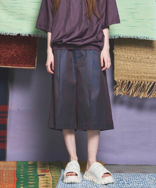 MAISON SPECIAL(メゾンスペシャル)の「《UNISEX》120/2/2 Suvin Cotton Gabardine Prime-Wide Shorts//スビンコットンギャバジンプライムワイドショーツ【MAISON SPECIAL/メゾンスペシャル】(その他パンツ・メンズ・ダークブルー/ブルー/チャコールグレー/ブラック・2/1/0)」の14枚目の写真