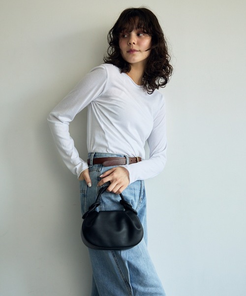 full/fill.（フルフィル）の「バックシームロングシアーT（Tシャツ/カットソー・レディース・ブルー/アイボリー/ホワイト/グリーン・FREE）」の11枚目の写真