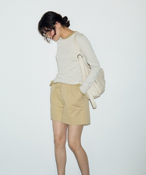 full/fill.（フルフィル）の「バックシームロングシアーT（Tシャツ/カットソー・レディース・ブルー/アイボリー/ホワイト/グリーン・FREE）」の12枚目の写真