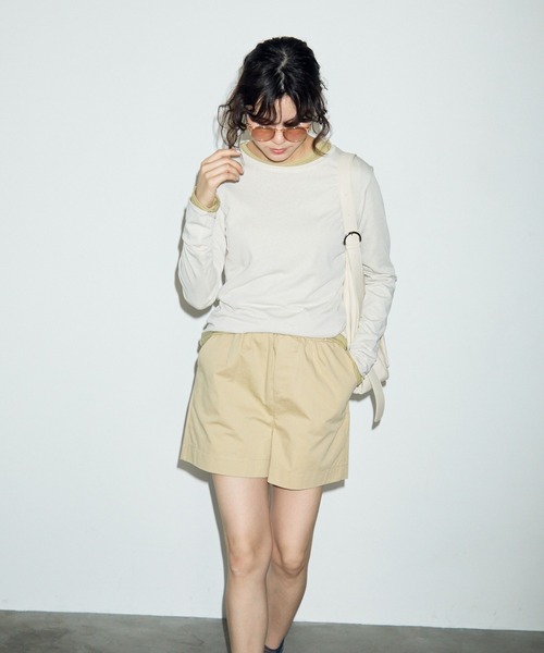 full/fill.（フルフィル）の「バックシームロングシアーT（Tシャツ/カットソー・レディース・ブルー/アイボリー/ホワイト/グリーン・FREE）」の15枚目の写真