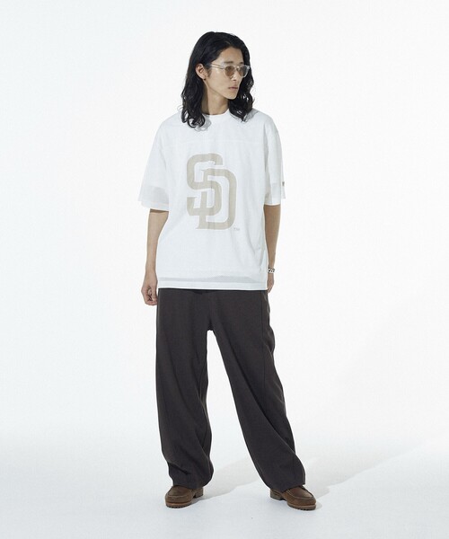 FREAK'S STORE（フリークスストア）の「FREAK’S STORE/フリークスストア 接触冷感 カーブシルエット ボンディング ワイドスウェットパンツ（スウェットパンツ・メンズ・ブラウン/ブラック/グレー/チャコールグレー・MEDIUM/LARGE）」の13枚目の写真