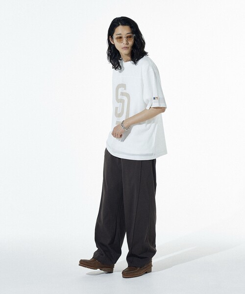 FREAK'S STORE（フリークスストア）の「FREAK’S STORE/フリークスストア 接触冷感 カーブシルエット ボンディング ワイドスウェットパンツ（スウェットパンツ・メンズ・ブラウン/ブラック/グレー/チャコールグレー・MEDIUM/LARGE）」の14枚目の写真