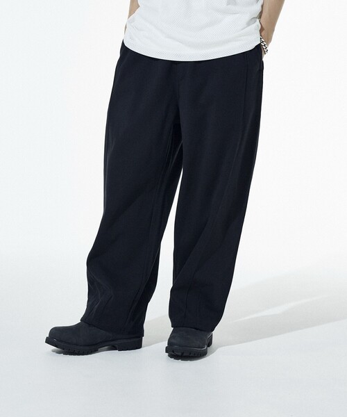 FREAK'S STORE（フリークスストア）の「FREAK’S STORE/フリークスストア 接触冷感 カーブシルエット ボンディング ワイドスウェットパンツ（スウェットパンツ・メンズ・ブラウン/ブラック/グレー/チャコールグレー・MEDIUM/LARGE）」の20枚目の写真