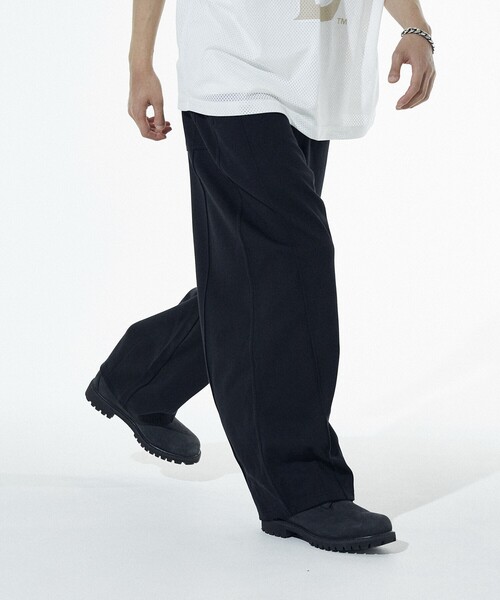 FREAK'S STORE（フリークスストア）の「FREAK’S STORE/フリークスストア 接触冷感 カーブシルエット ボンディング ワイドスウェットパンツ（スウェットパンツ・メンズ・ブラウン/ブラック/グレー/チャコールグレー・MEDIUM/LARGE）」の6枚目の写真