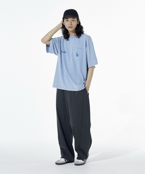 FREAK'S STORE（フリークスストア）の「FREAK’S STORE/フリークスストア 接触冷感 カーブシルエット ボンディング ワイドスウェットパンツ（スウェットパンツ・メンズ・ブラウン/ブラック/グレー/チャコールグレー・MEDIUM/LARGE）」の8枚目の写真