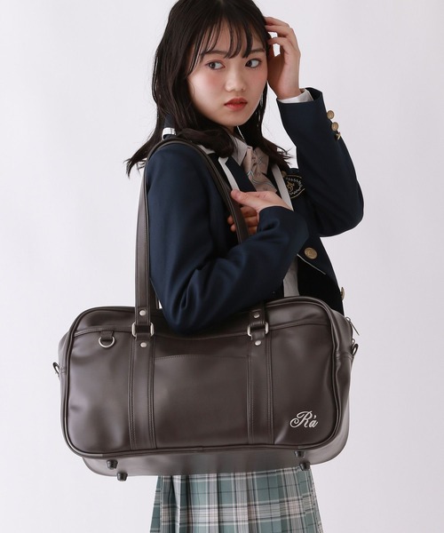 repipi armario(レピピ アルマリオ)の「PUスクールバッグ(トートバッグ・キッズ・ブラウン/ブラック・FREE)」の1枚目の写真