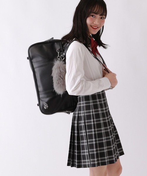repipi armario(レピピ アルマリオ)の「PUスクールバッグ(トートバッグ・キッズ・ブラウン/ブラック・FREE)」の6枚目の写真