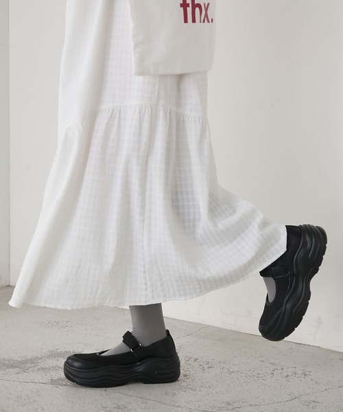 forksy.（フォルクシー）の「【forksy.】シアー ボリュームソール メリージェーンスニーカー（スニーカー・レディース・ブラック/ブラック系・S/M/L/LL）」の9枚目の写真