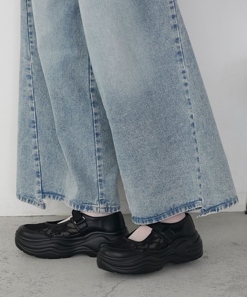 forksy.（フォルクシー）の「【forksy.】シアー ボリュームソール メリージェーンスニーカー（スニーカー・レディース・ブラック/ブラック系・S/M/L/LL）」の16枚目の写真