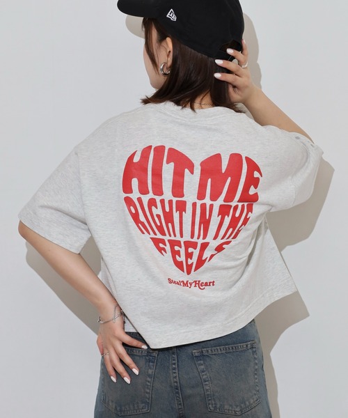 spiritoso(スピリトーゾ)の「spiritoso アソートクロップドTシャツ(Tシャツ/カットソー・レディース・レッド系1/レッド系2/スカイブルー・F)」の15枚目の写真