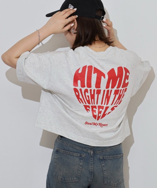 spiritoso(スピリトーゾ)の「spiritoso アソートクロップドTシャツ(Tシャツ/カットソー・レディース・レッド系1/レッド系2/スカイブルー・F)」の16枚目の写真