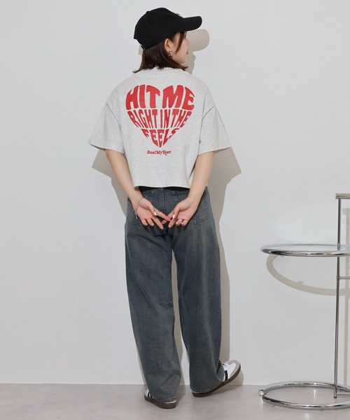 spiritoso(スピリトーゾ)の「spiritoso アソートクロップドTシャツ(Tシャツ/カットソー・レディース・レッド系1/レッド系2/スカイブルー・F)」の18枚目の写真