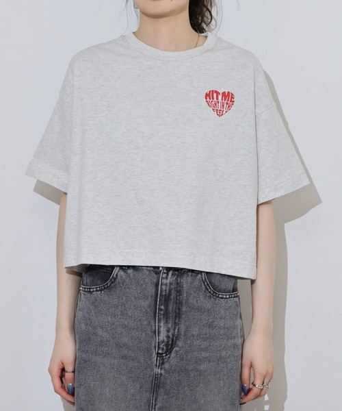 spiritoso(スピリトーゾ)の「spiritoso アソートクロップドTシャツ(Tシャツ/カットソー・レディース・レッド系1/レッド系2/スカイブルー・F)」の21枚目の写真