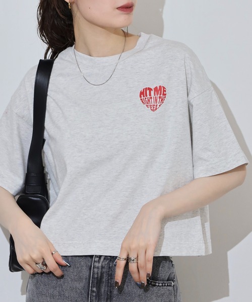 spiritoso(スピリトーゾ)の「spiritoso アソートクロップドTシャツ(Tシャツ/カットソー・レディース・レッド系1/レッド系2/スカイブルー・F)」の9枚目の写真