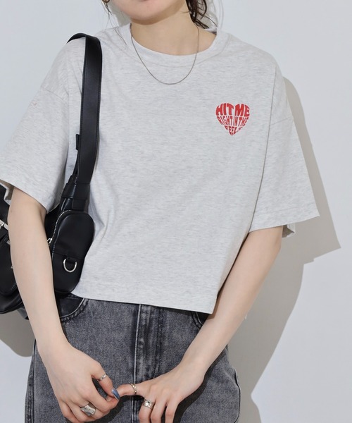 spiritoso(スピリトーゾ)の「spiritoso アソートクロップドTシャツ(Tシャツ/カットソー・レディース・レッド系1/レッド系2/スカイブルー・F)」の10枚目の写真