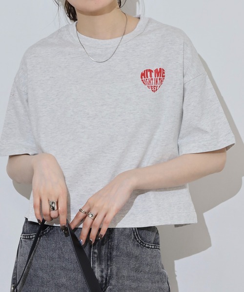 spiritoso(スピリトーゾ)の「spiritoso アソートクロップドTシャツ(Tシャツ/カットソー・レディース・レッド系1/レッド系2/スカイブルー・F)」の11枚目の写真