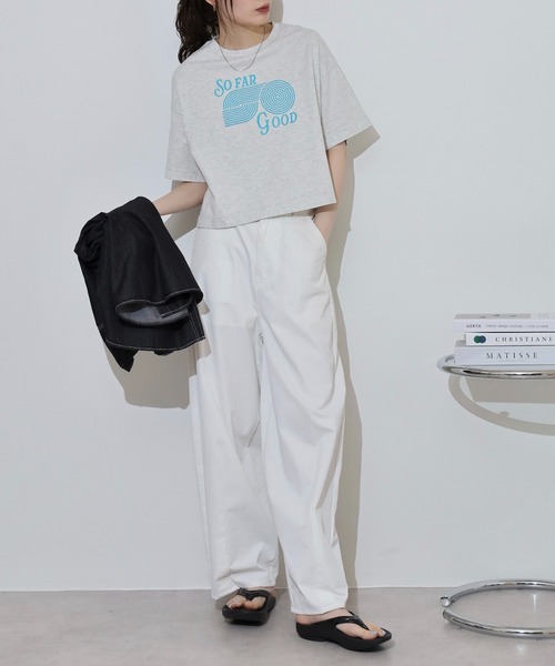 spiritoso(スピリトーゾ)の「spiritoso アソートクロップドTシャツ(Tシャツ/カットソー・レディース・レッド系1/レッド系2/スカイブルー・F)」の7枚目の写真