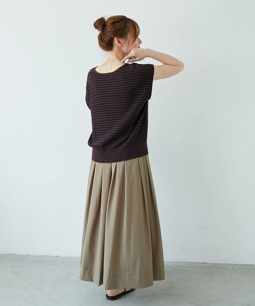 le.coeur blanc（ルクールブラン）の「《手洗い可能》柄編みボーダーフレンチニット（ニット/セーター・レディース・ホワイト系その他/ブラウン系その他2・38）」の14枚目の写真