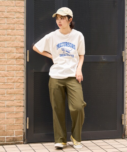 FREAK'S STORE(フリークスストア)の「タイガープリントTシャツ/カレッジプリントTシャツ/TORA Tシャツ/トラ柄(Tシャツ/カットソー・レディース・チャコール/ライトグレー/オフホワイト・フリ-)」の12枚目の写真
