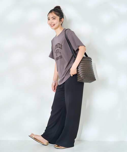 FREAK'S STORE(フリークスストア)の「タイガープリントTシャツ/カレッジプリントTシャツ/TORA Tシャツ/トラ柄(Tシャツ/カットソー・レディース・チャコール/ライトグレー/オフホワイト・フリ-)」の21枚目の写真