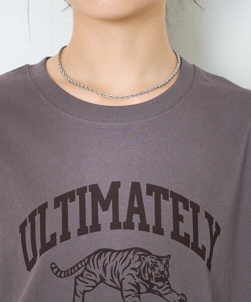 セール】タイガープリントTシャツ/カレッジプリントTシャツ/TORA T