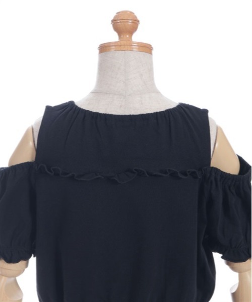 axes femme（アクシーズファム）の「肩開きロゴ刺繍トップス（Tシャツ/カットソー・キッズ・ラベンダー/ブラック・LARGE/MEDIUM/X-LARGE）」の11枚目の写真