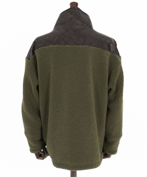CAMBIO(カンビオ)の「mj10845- Sheep Like Boa Synthetic Leather Blouson ボアレザーブルゾン(その他アウター・メンズ・ブラック/オリーブ・S/M/L)」の15枚目の写真