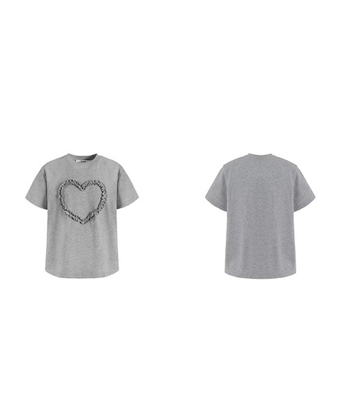 tシャツ フリルハート 半袖Tシャツ FX25S297「Fano Studios」「2025SS」 レディース メンズ フリルハート 半袖Tシャツ FX25S297【Fano Studios】【2025SS