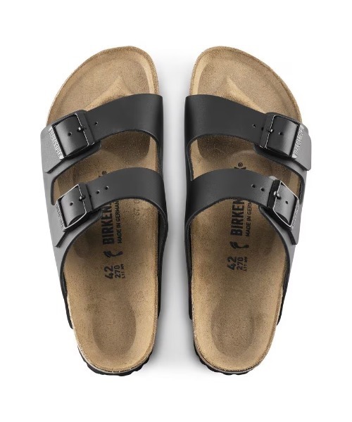 BIRKENSTOCK サンダル 42 Arizona Natural Leather 【レギュラー幅】 UNISEX Black
