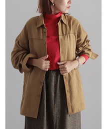 FIL DE FER | ポリエステルピーチ ビッグシャツ(シャツ/ブラウス)