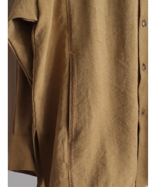 FIL DE FER(フィルデフェール)の「ポリエステルピーチ ビッグシャツ(シャツ/ブラウス・レディース・キャメル/ベージュ・FREE)」の22枚目の写真