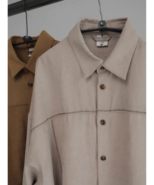 FIL DE FER(フィルデフェール)の「ポリエステルピーチ ビッグシャツ(シャツ/ブラウス・レディース・キャメル/ベージュ・FREE)」の19枚目の写真