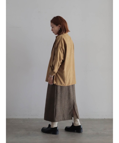 FIL DE FER(フィルデフェール)の「ポリエステルピーチ ビッグシャツ(シャツ/ブラウス・レディース・キャメル/ベージュ・FREE)」の13枚目の写真