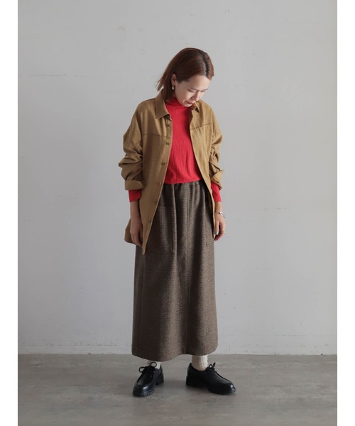 FIL DE FER(フィルデフェール)の「ポリエステルピーチ ビッグシャツ(シャツ/ブラウス・レディース・キャメル/ベージュ・FREE)」の11枚目の写真