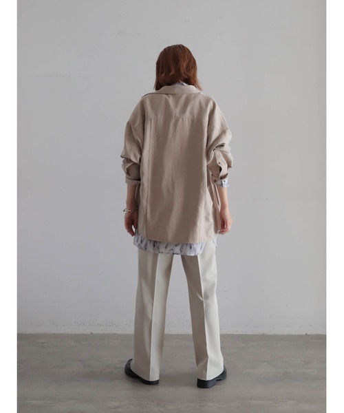 FIL DE FER(フィルデフェール)の「ポリエステルピーチ ビッグシャツ(シャツ/ブラウス・レディース・キャメル/ベージュ・FREE)」の7枚目の写真