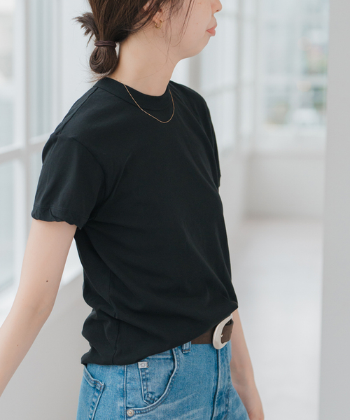 セール】ATON/エイトン FRESCA SINGLE JERSEY TIGHT FIT T-SH（T