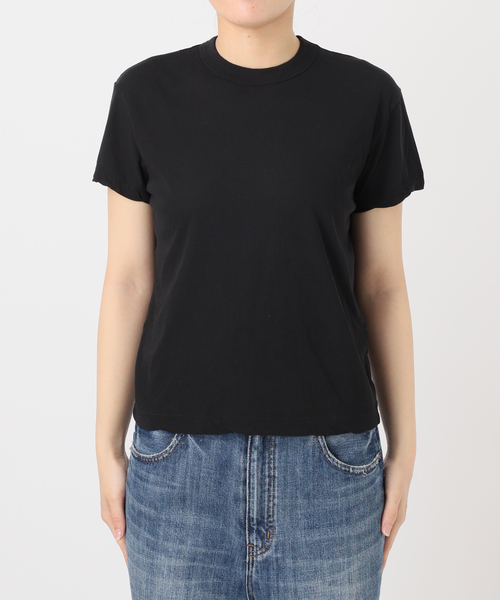 ATON（エイトン）の「ATON/エイトン FRESCA SINGLE JERSEY TIGHT FIT T-SH（Tシャツ/カットソー・レディース・ブラック/スカイブルー/イエロー/ピンク・38）」の19枚目の写真