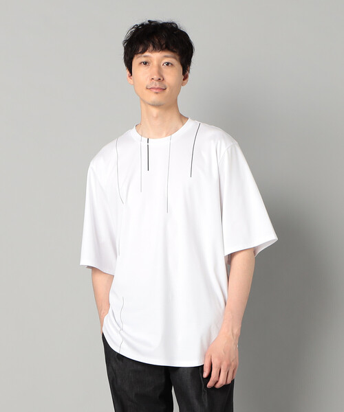 COMME CA MEN(コムサメン)の「シルケットスムース ラインTシャツ(Tシャツ/カットソー・メンズ・ホワイト/ブラック・M/L)」の18枚目の写真
