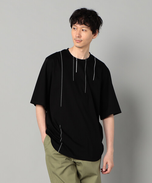 COMME CA MEN(コムサメン)の「シルケットスムース ラインTシャツ(Tシャツ/カットソー・メンズ・ホワイト/ブラック・M/L)」の15枚目の写真