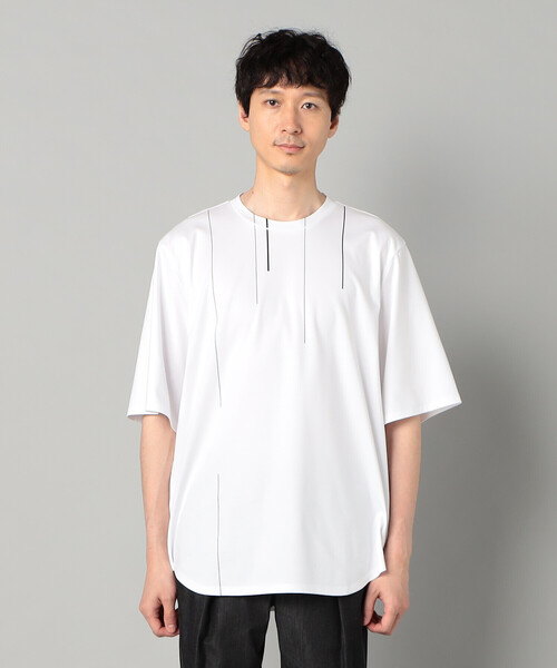 COMME CA MEN(コムサメン)の「シルケットスムース ラインTシャツ(Tシャツ/カットソー・メンズ・ホワイト/ブラック・M/L)」の13枚目の写真