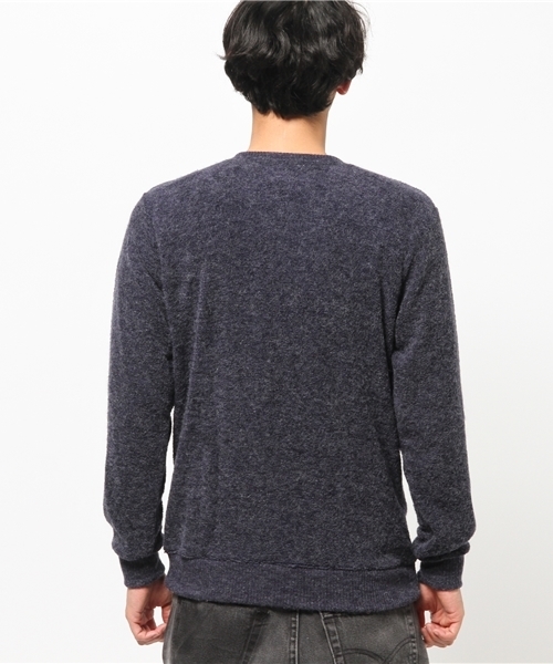 SEVENDAYS=SUNDAY（セブンデイズサンデイ）の「ウールタッチパイル　ノーカラーＺＩＰカーディガン（カーディガン/ボレロ・メンズ・カーキ/チャコールグレー/ネイビー・MEDIUM/SMALL/LARGE）」の5枚目の写真