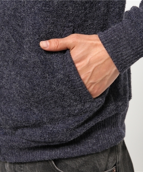 SEVENDAYS=SUNDAY（セブンデイズサンデイ）の「ウールタッチパイル　ノーカラーＺＩＰカーディガン（カーディガン/ボレロ・メンズ・カーキ/チャコールグレー/ネイビー・MEDIUM/SMALL/LARGE）」の9枚目の写真