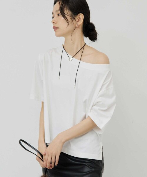 GALLARDAGALANTE（ガリャルダガランテ）の「【2Way】オフショルTee（Tシャツ/カットソー・レディース・ブラウン/ホワイト/ブラック・FREE）」の7枚目の写真