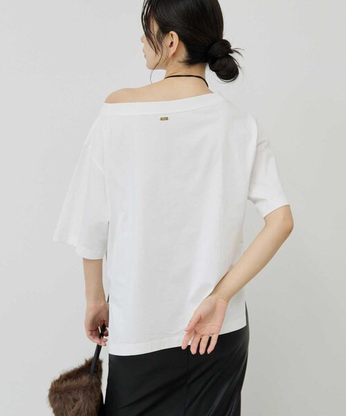 GALLARDAGALANTE（ガリャルダガランテ）の「【2Way】オフショルTee（Tシャツ/カットソー・レディース・ブラウン/ホワイト/ブラック・FREE）」の4枚目の写真
