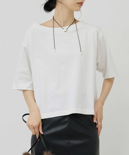 GALLARDAGALANTE（ガリャルダガランテ）の「【2Way】オフショルTee（Tシャツ/カットソー・レディース・ブラウン/ホワイト/ブラック・FREE）」の14枚目の写真